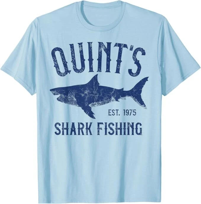 Vintage Quint's Shark Fishing 1975 Retro T-Shirt, Size S-5XL gallery