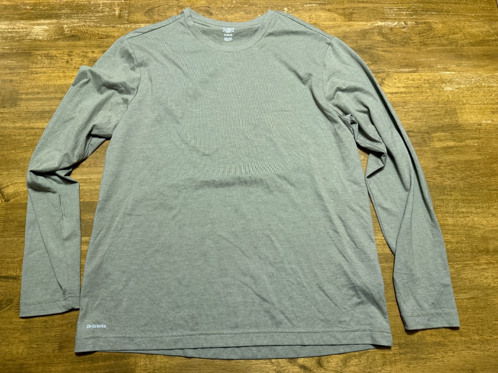 Athletic Works Shirt, Men's Size Medium, Green, Long Sleeve, Crew Neck gallery