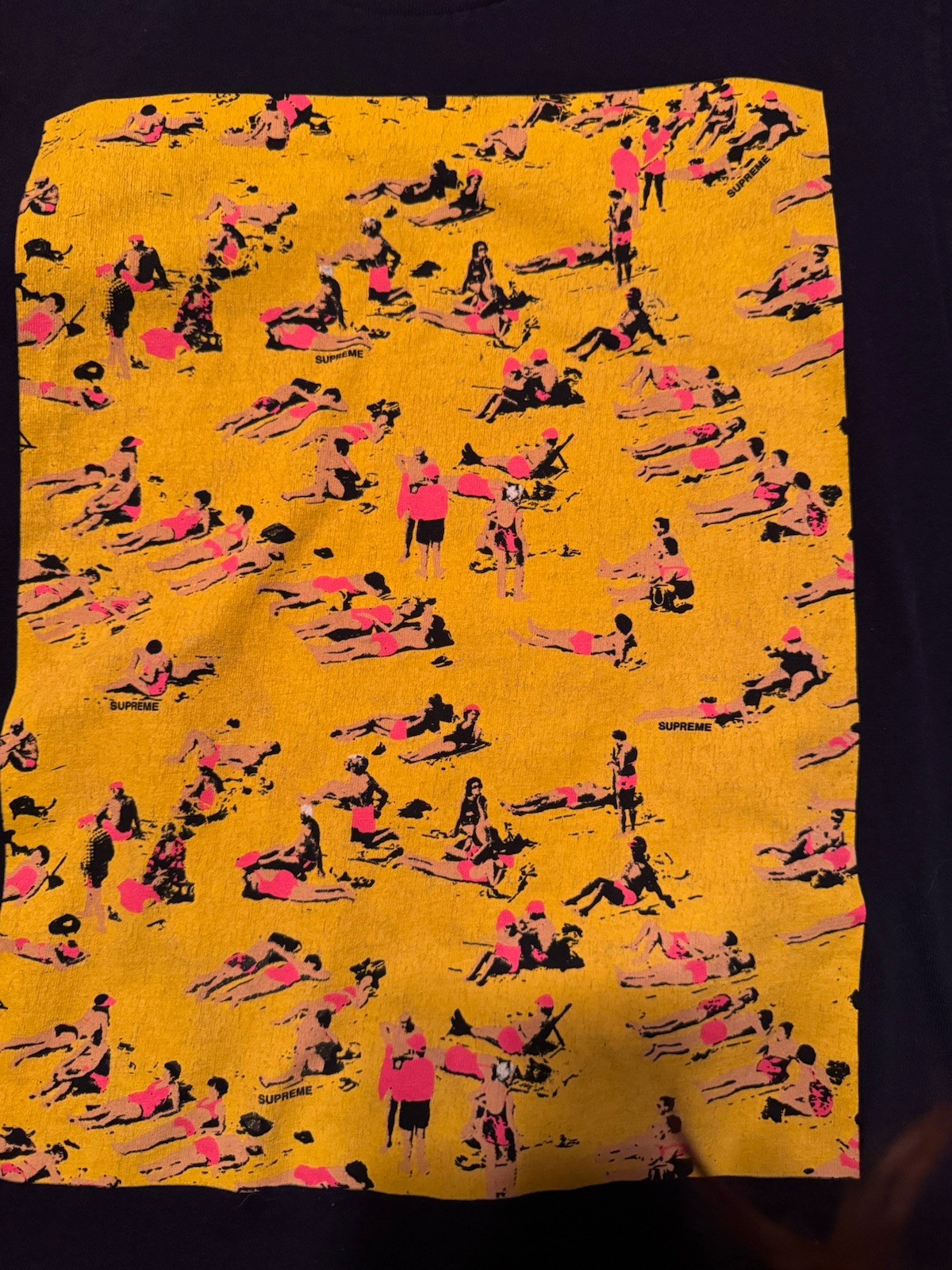 SS16 Supreme Beach Tee size M medium navy T-shirt gallery