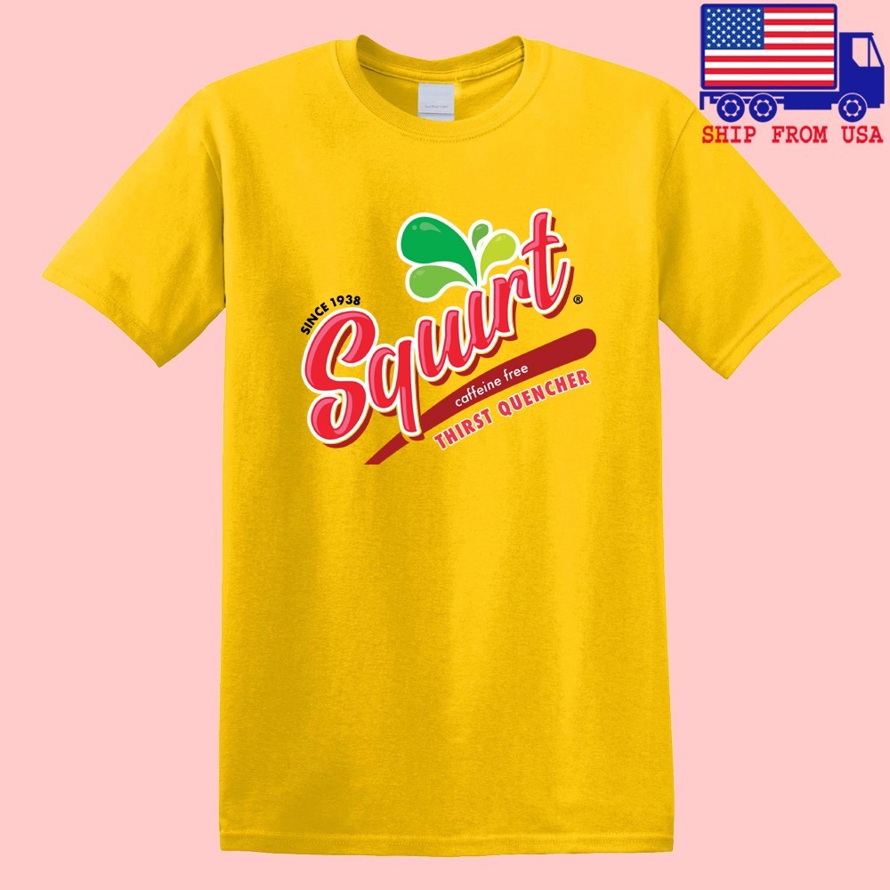 Squirt Drink 90’s Thirst Quencher Men’s Yellow Size S-5XL