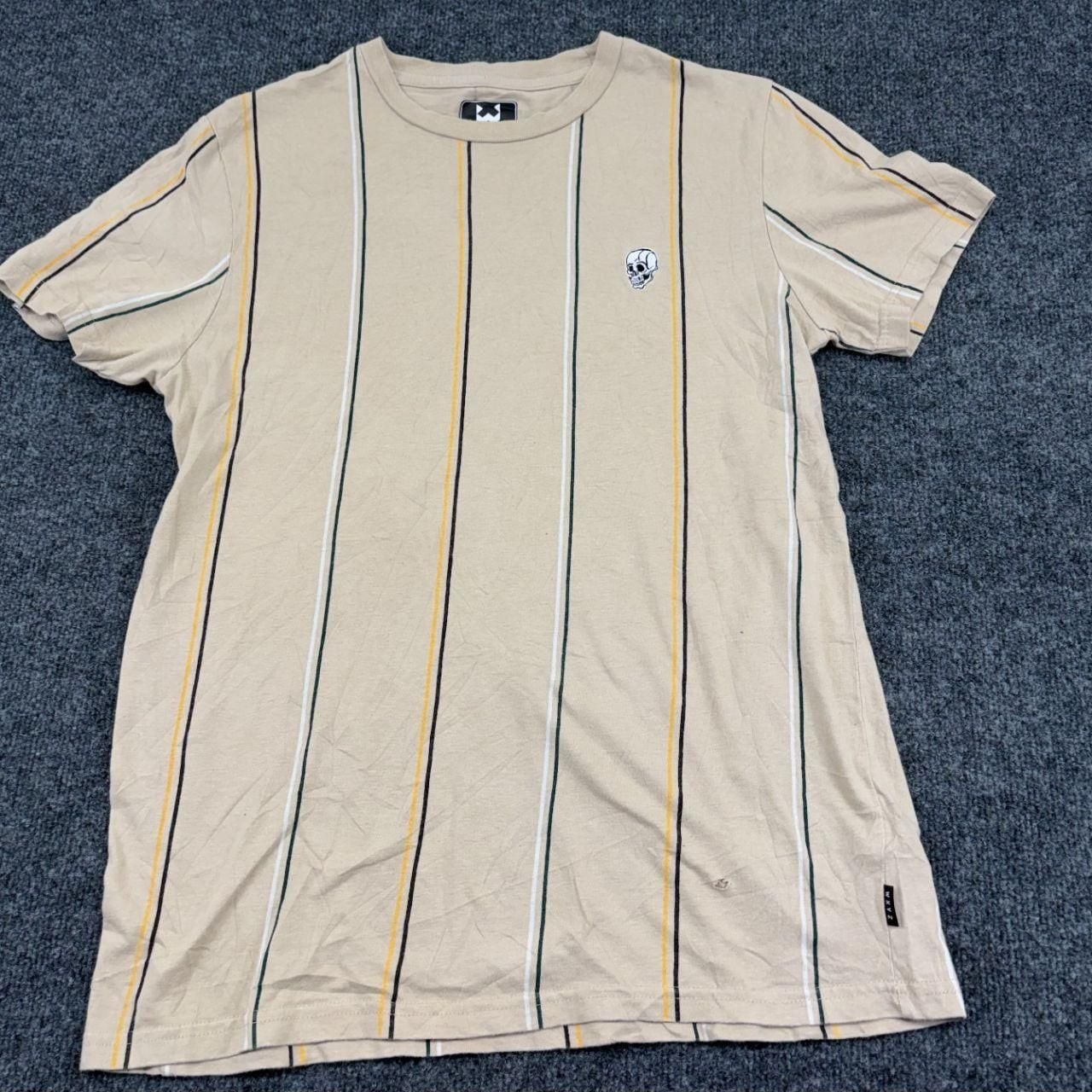 WXYZ Striped Skull Logo Embroidered T-Shirt gallery