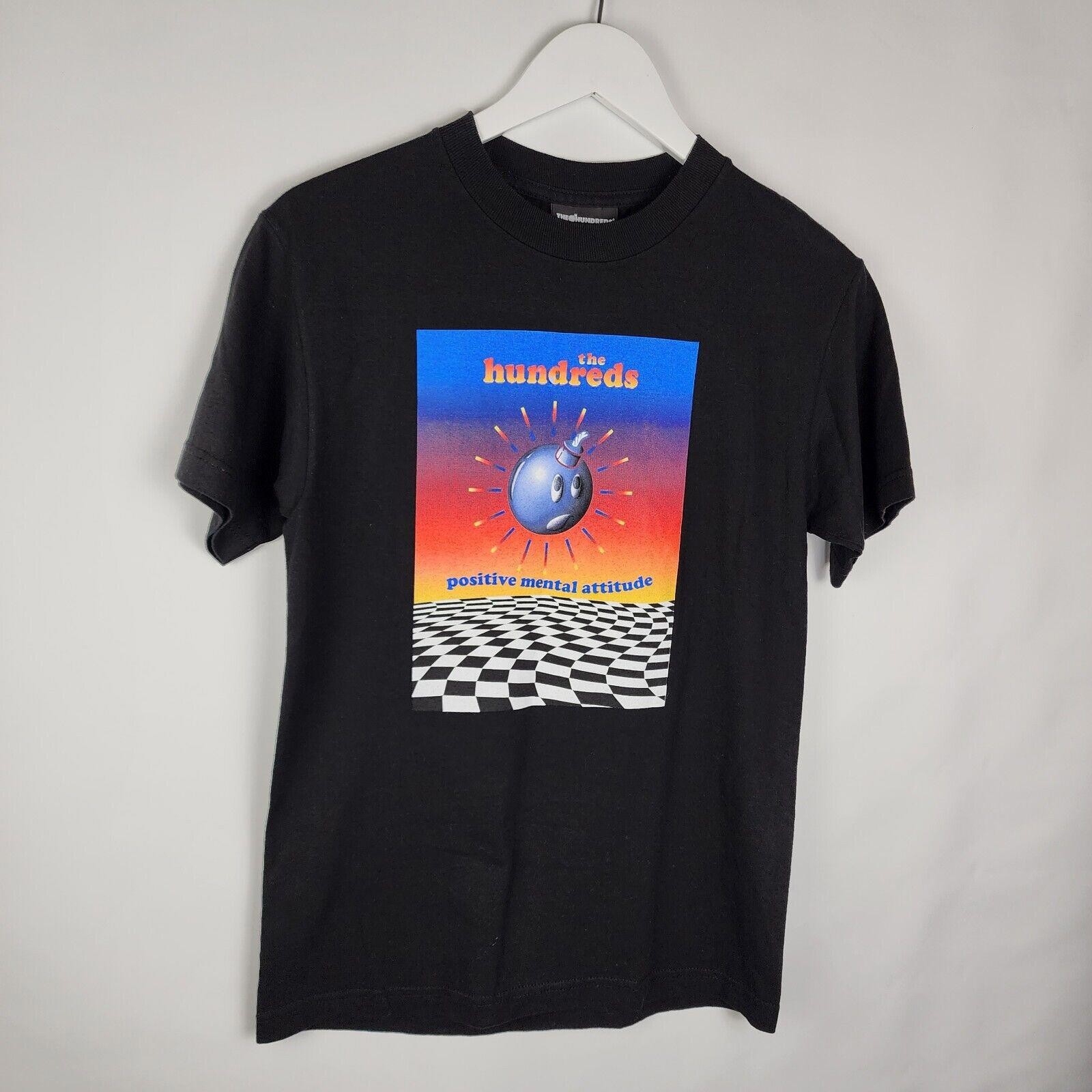 VINTAGE The Hundreds Shirt Mens Small Black Short Sleeve Crew Graphic Bomb gallery