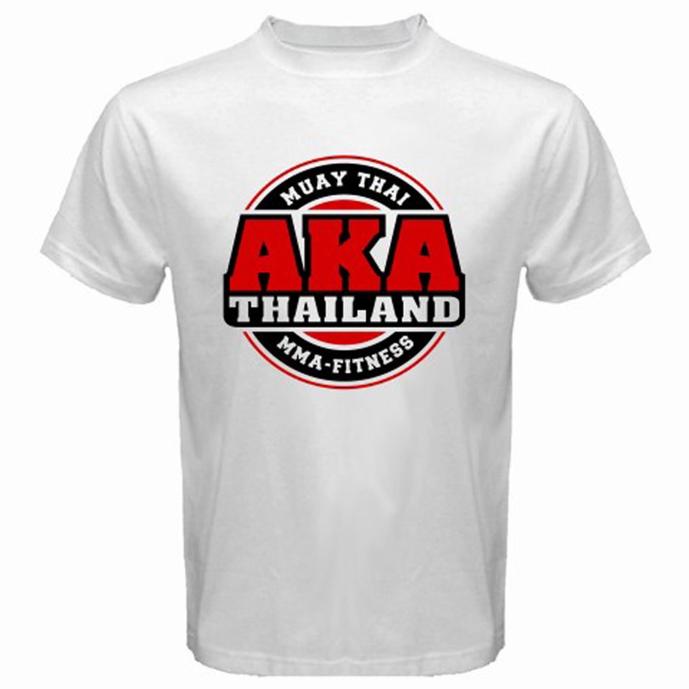 AKA Thailand Gym Muay Thai MMA Kick Boxing Men's White T-Shirt Size S-5XL gallery