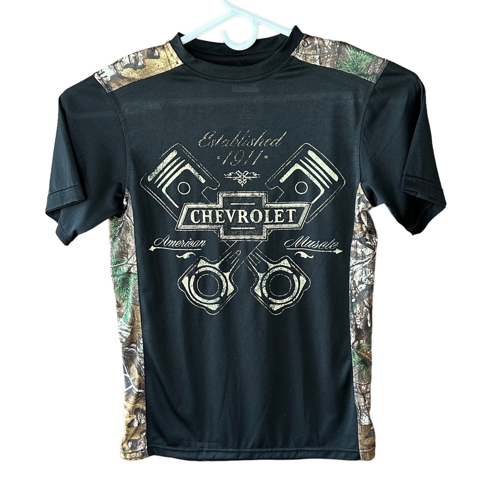 Chevrolet American Muscle Shirt Small Realtree Xtra Camo Trim Black Short Sleeve gallery