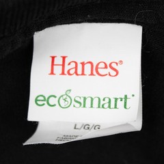 Hanes EcoSmart Solid Black Short-Sleeved Crew Neck T-Shirt Men’s Size Large