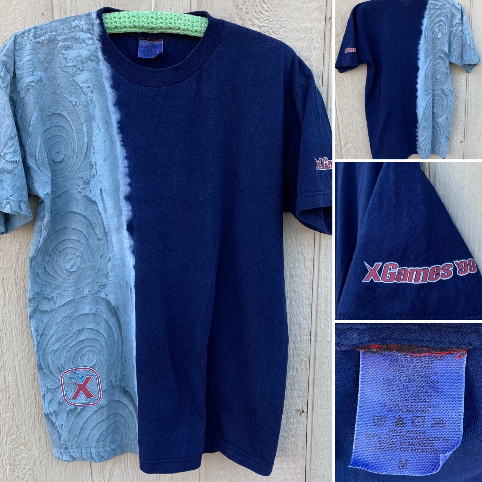 vintage X Games 99 t shirt graphic tee 90s 1990s graphics on left sleeve size M