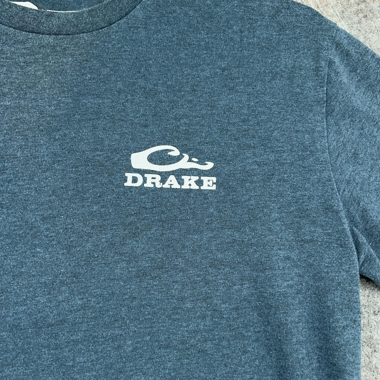 Drake Shirt Mens Large Blue Waterfowl Dog Graphic Tee Tagless Hunting Outdoor gallery