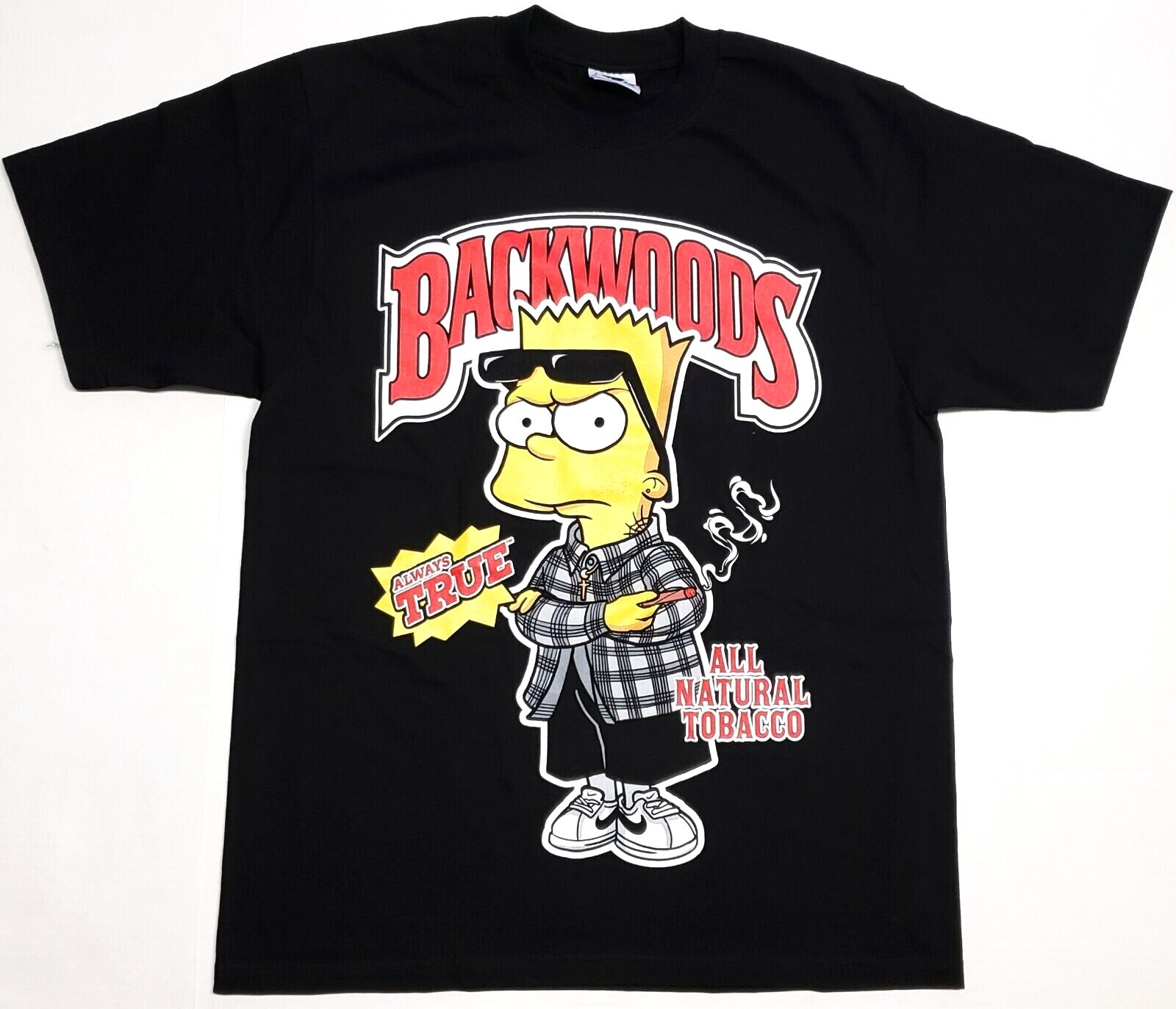 Backwoods T-shirt Marijuana Blunt 420 Smoke Urban Streetwear Men’s Tee Black New