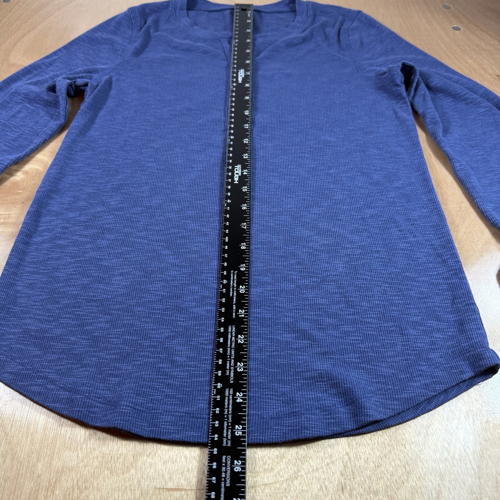 Gap Rib Henley Long SleeveMen Medium Tall Size Blue Color Quarter Button Down gallery