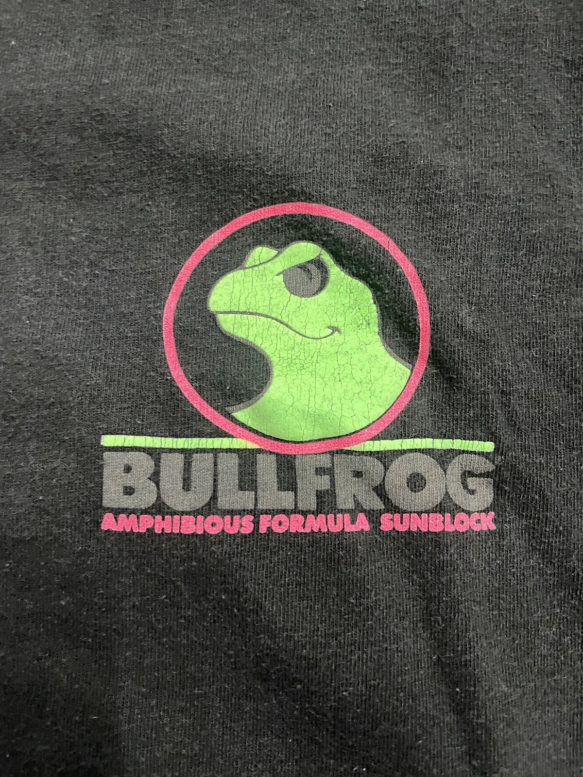 Vintage Bullfrog Shirt Mens Size Medium Tour De Frog Black Amphibious Sunblock gallery
