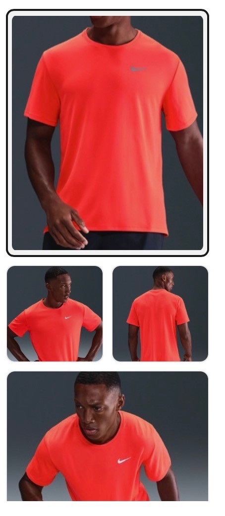 Nike Men's Dri-FIT UV Miler Running T-Shirt size M gallery