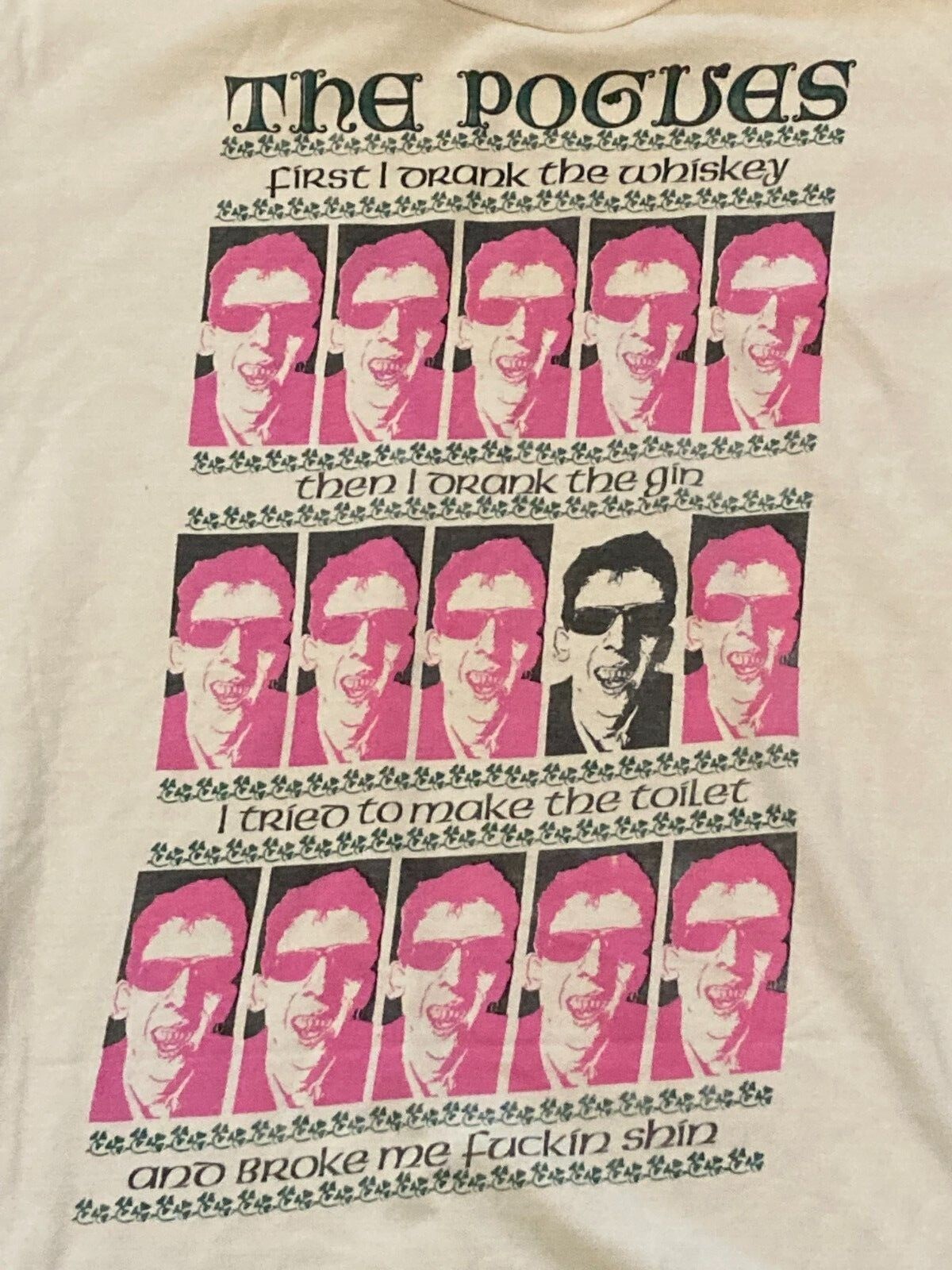 Shane Macgowan 1990s Style Shirt Short Sleeve White Unisex S-5XL 1P0048 gallery
