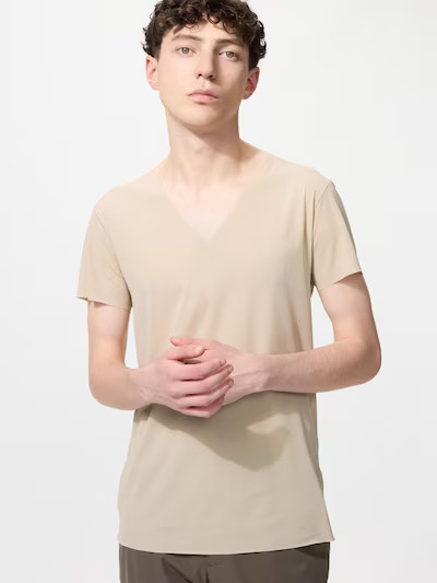 UNIQLO AIRISM Deodorant Mesh V-Neck T XS-4XL (Japanese Size) Men 474252 NWT
