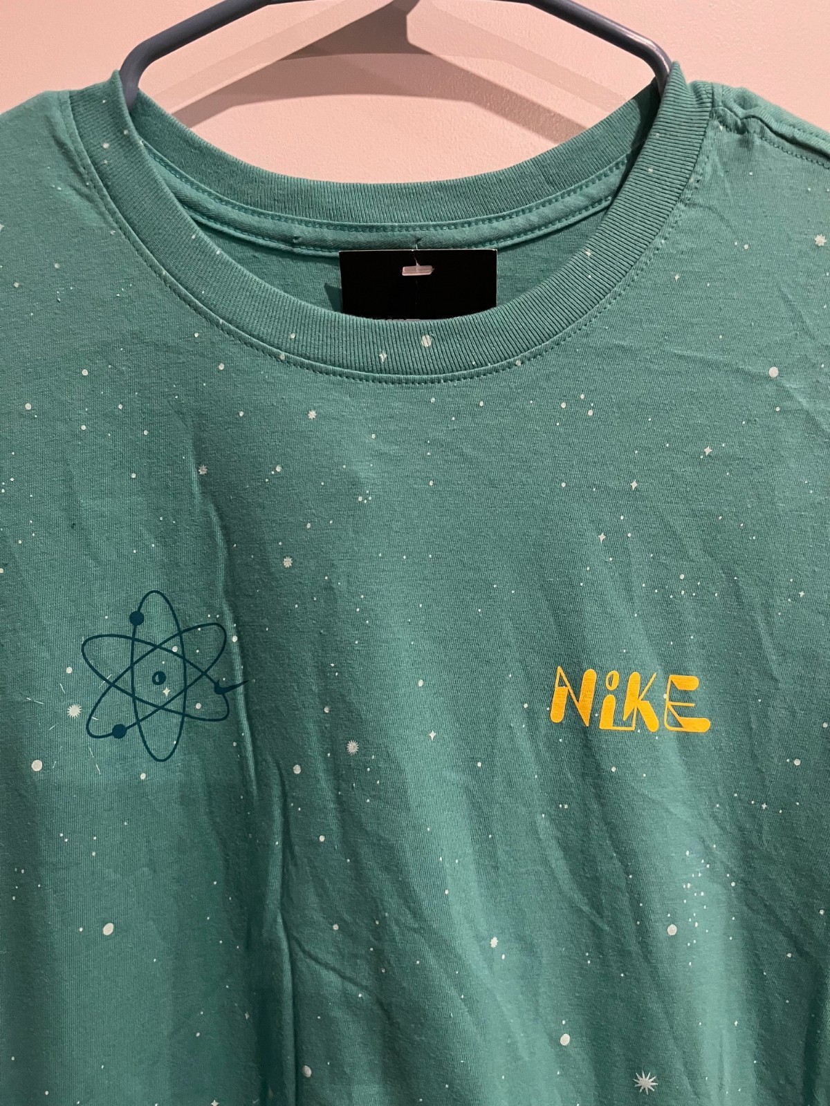 RARE 2017 Nike Atom Space Intergalactic Stars Teal Blue T-Shirt Men's Sz Medium gallery