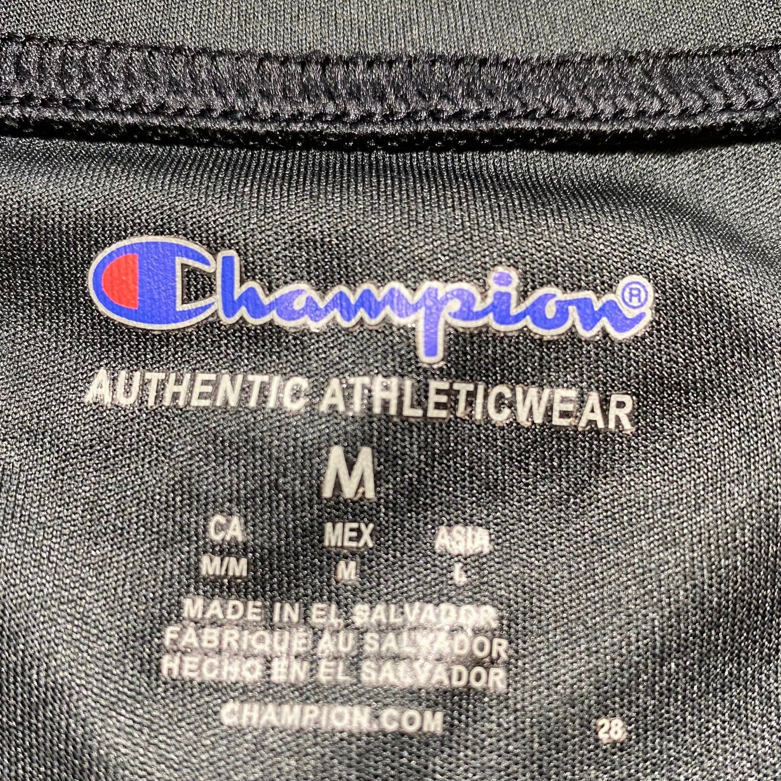 CHAMPION Mens Double Dry Shirt Short Sleeve Moisture Wicking Size M Black gallery