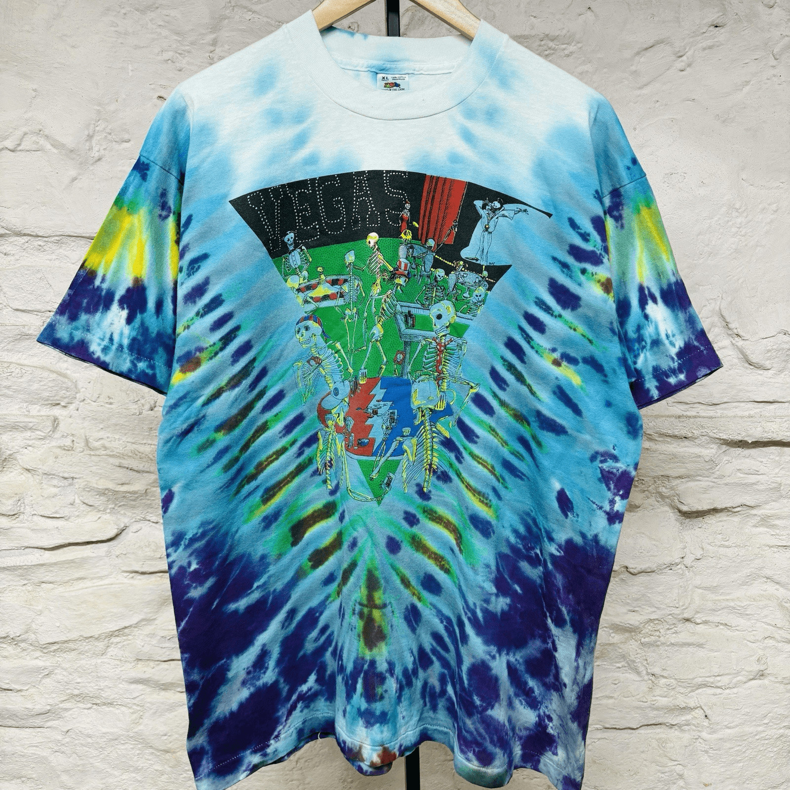 New Unworn Vtg Grateful Dead Las Vegas Band T Shirt Ripple Junction 90s Tie Dye