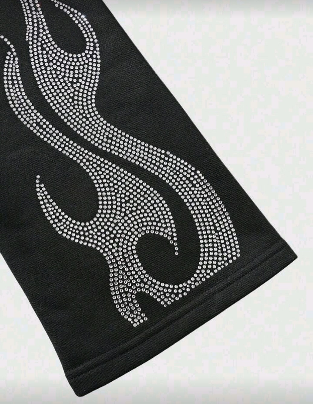 New Men Luxury Diamond Rhinestones Black Long T-Shirt High Quality gallery