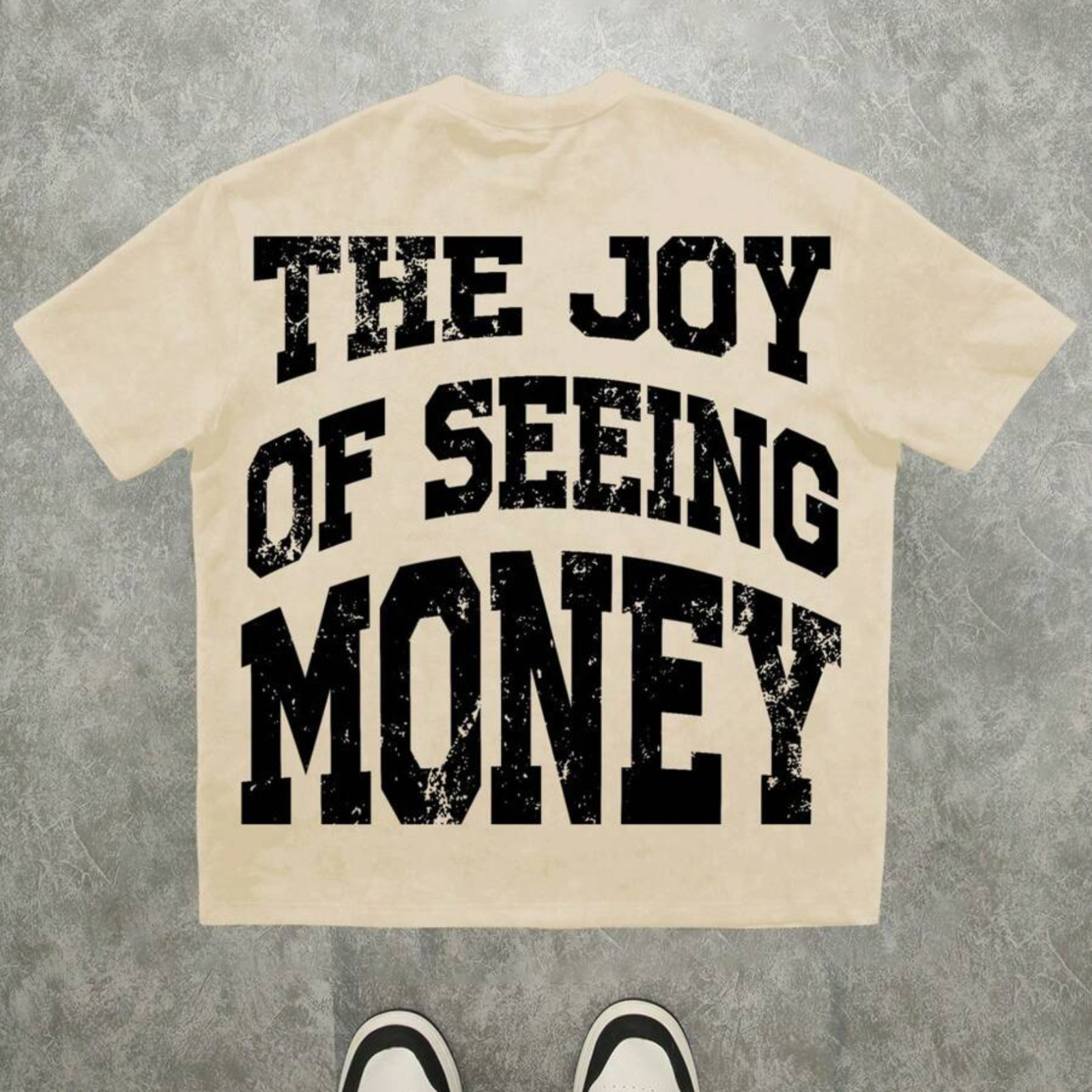 Oversized Hip Hop Graphic T Shirt Dollar Money Print Streetwear Tee Top for Men gallery