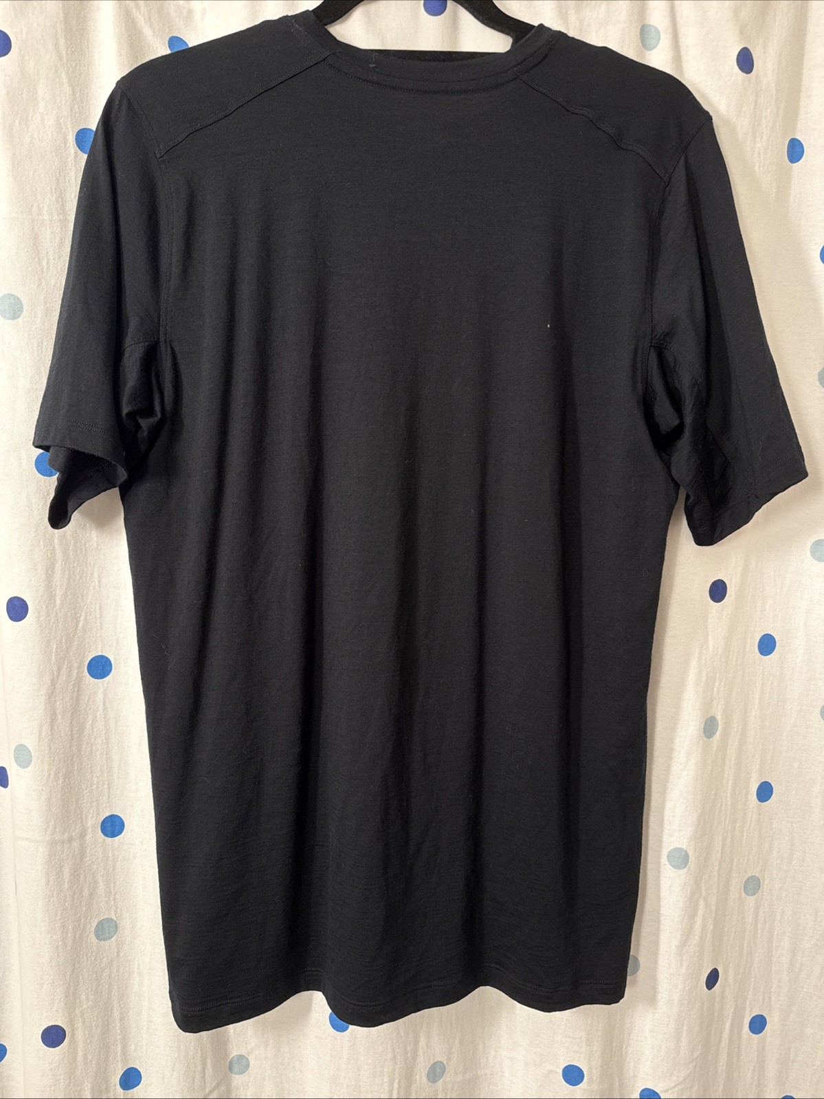 Arc'teryx T-Shirt Mens Medium Black Ionia Merino Wool Nylon ArcWord Logo Hiking gallery