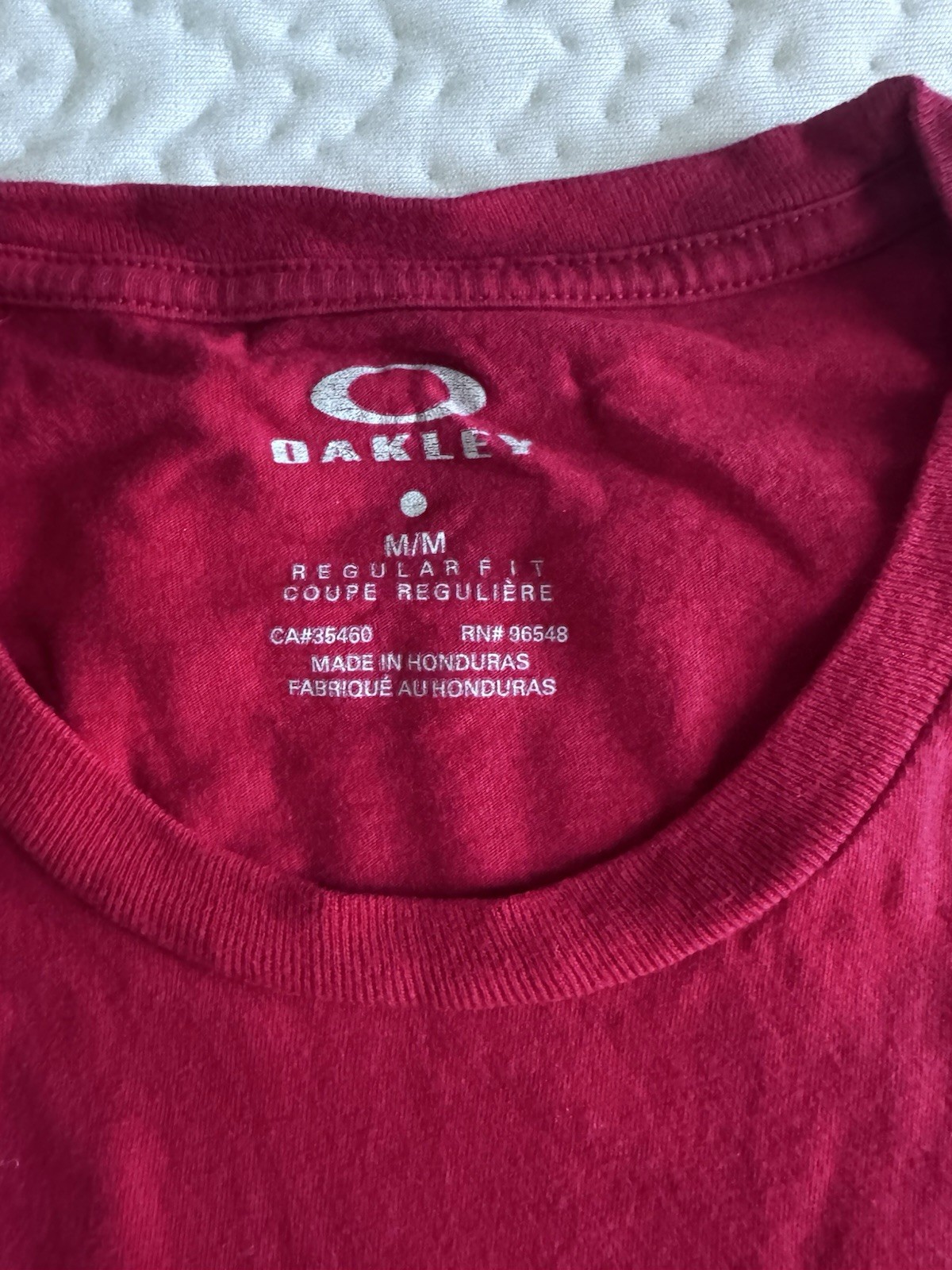 Oakley Men's Red Graphic Logo Crew Neck Short Sleeve Cotton T-Shirt M Regular gallery