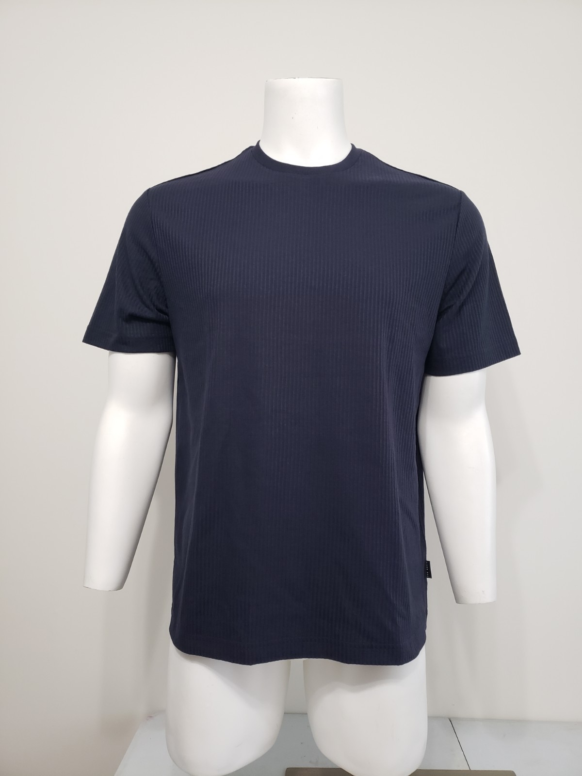 Ted Baker Men’s Drop Needle Rib Crew Neck Tee Sky Captain Size M