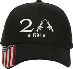 Only 2nd Amendment 1791 Guns Embroidered One Size Fits All Baseball Hats