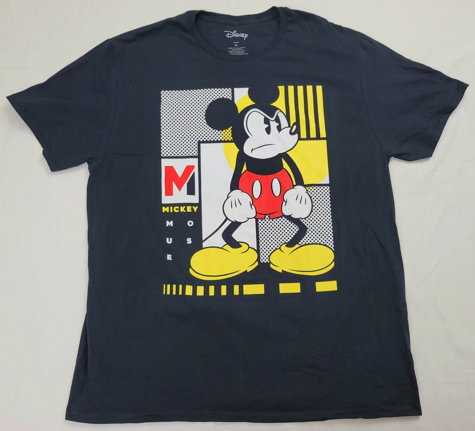 Angry Mickey Mouse Pouting Disney Mens T-Shirt (Black) gallery