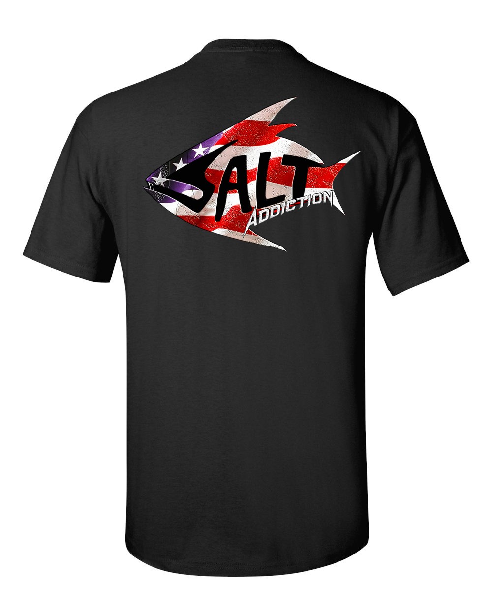 Salt Addiction Patriotic Logo Fishing Short Sleeve T Shirt Cotton Ocean Flag gallery