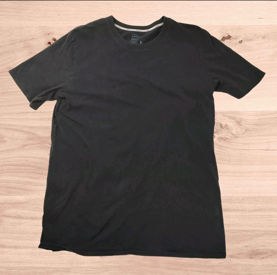 Jockey Klassisches Schwarzes Kurzarm T-Shirt Herren Größe Mittel
