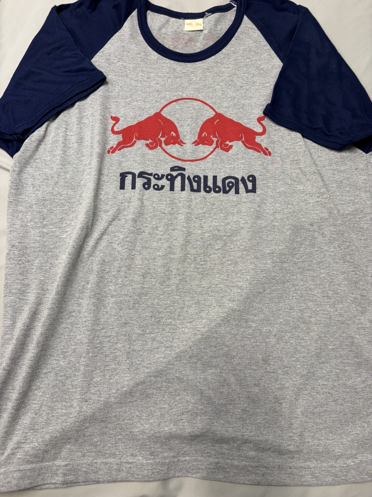 Vintage Authentic Red Bull Thailand Graphic Ringer Tee T Shirt Size XL gallery