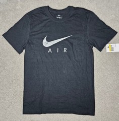 NIKE SPORTSWEAR “Silver Metal Air Tee” MEN’S BLACK T-SHIRT Size S BV0626-010 NWT