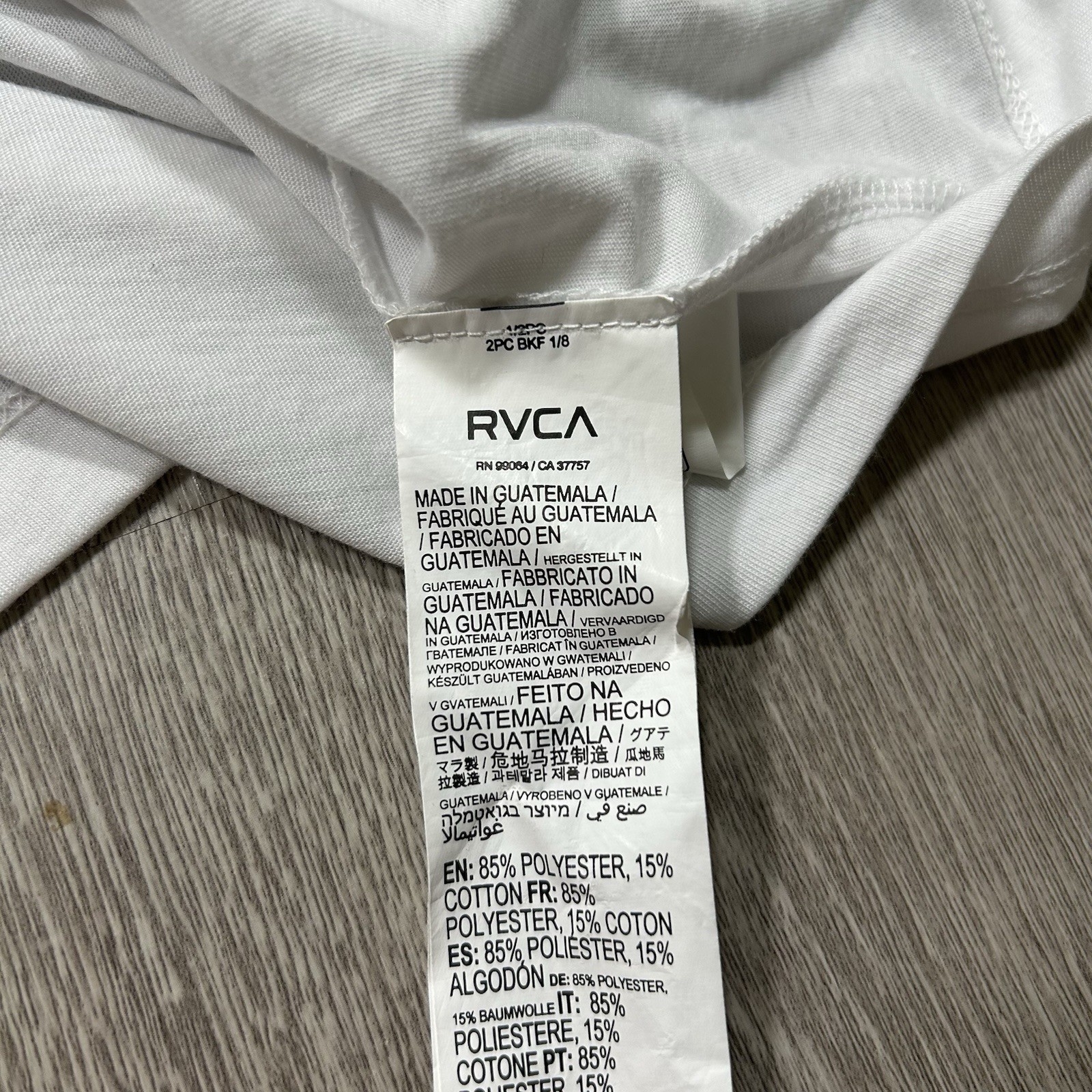 RVCA VA Sport Tee T Shirt Mens XL White Gym Workout Regular Fit Coordinates gallery