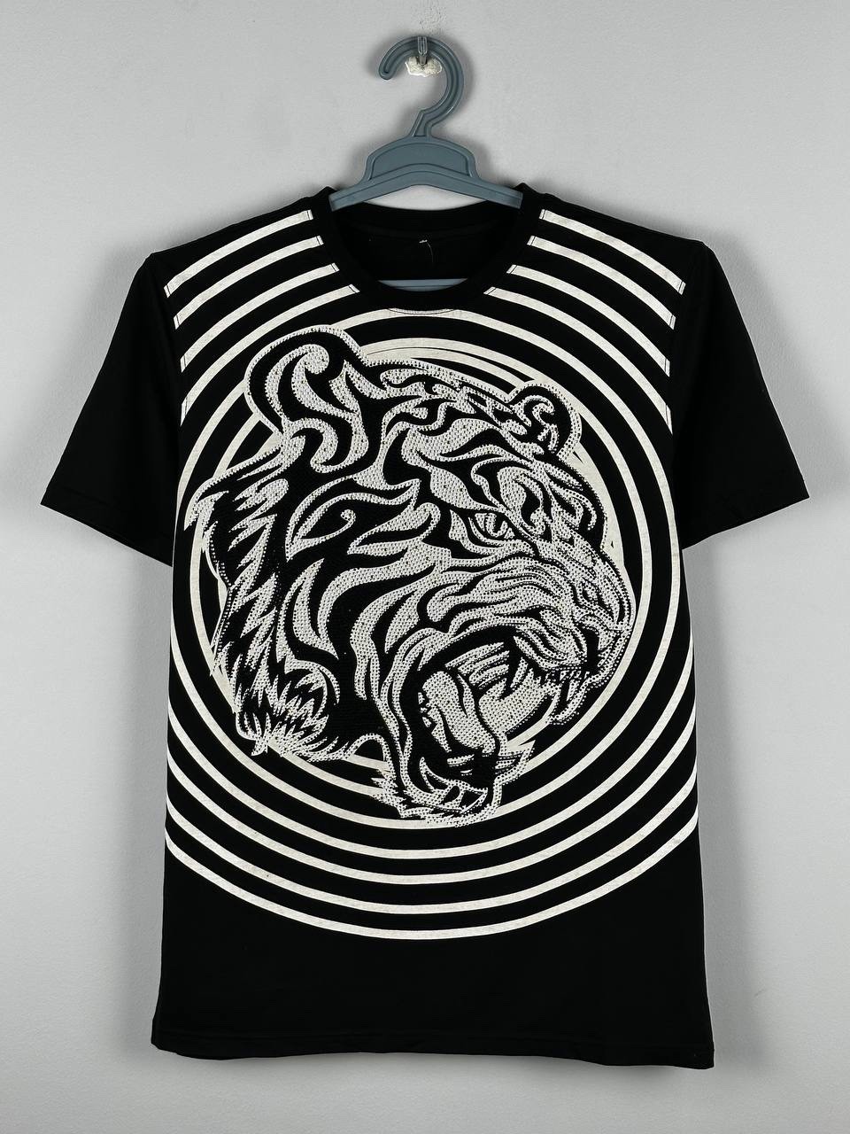 RARE Philipp Plein Rhinestone Skull Tiger Luxury T Shirt Size XL