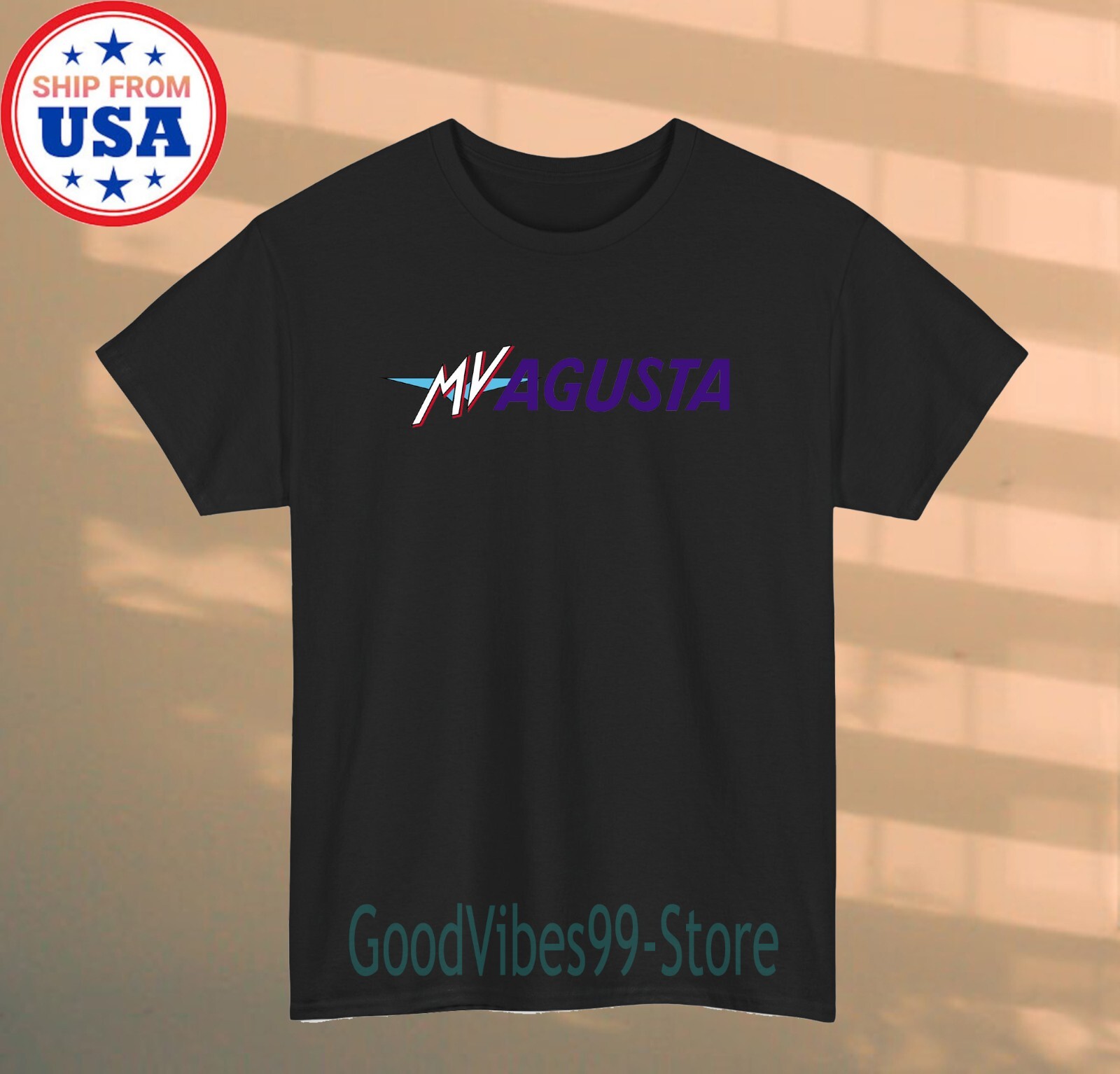MV Augusta Motorcycles Men’s Black T-shirt Size S-5XL