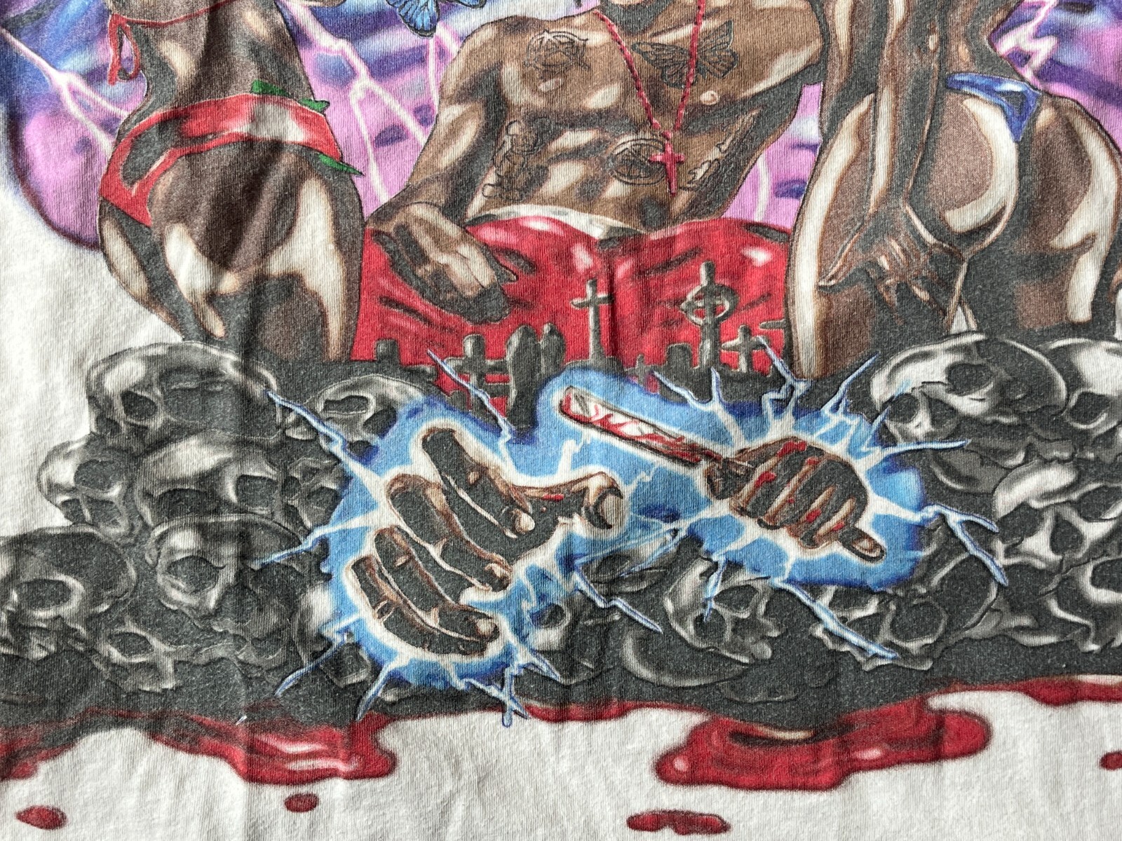 2017 PLAYBOI CARTI Official Self-Titled Era Tour Airbrush Shirt HEAVY WEAR AS IS gallery