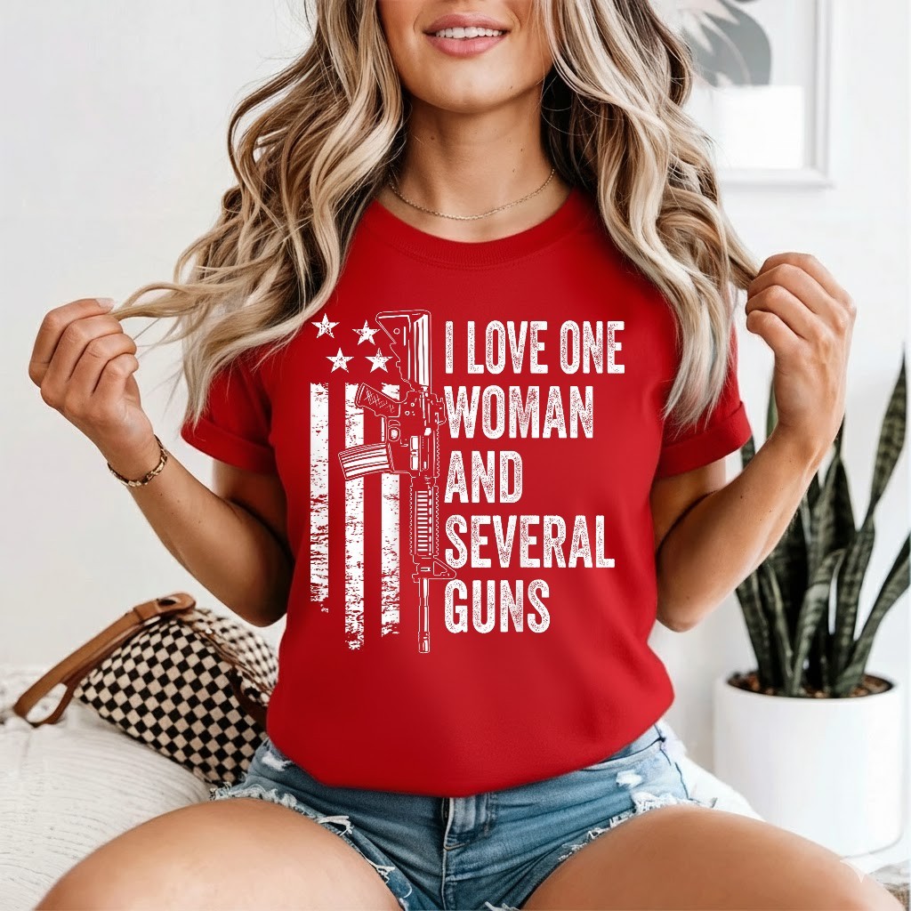 I Love One Woman And Several Guns - Husband Funny Mens Gun T-Shirt gallery