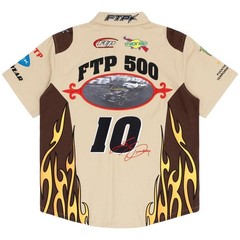 FTP Raceway Button Up Shirt (Tan) – Size XL – As Pictured