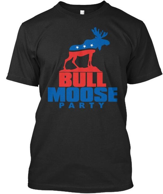 Bull Moose Party Animal Funny – T-Shirt Made in the USA Size S to 5XL
