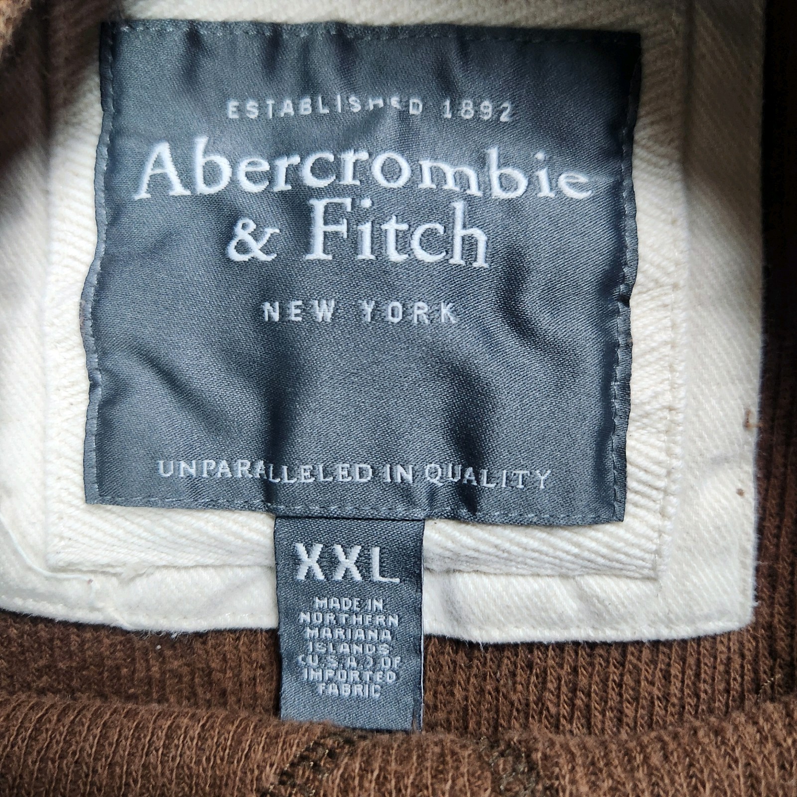 Vintage Y2K Abercrombie Fitch Waffle Knit Thermal Mens XXL Muscle Fit Brown gallery