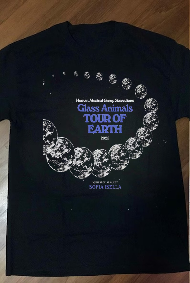 GLASS ANIMALS Band TOUR OF EARTH America 2025 T Shirt Full Size S- 5XL UR910