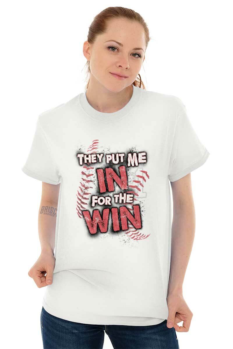Baseball Sports Athlete Put Me In To Win Mens Casual Crewneck T Shirts Tees gallery