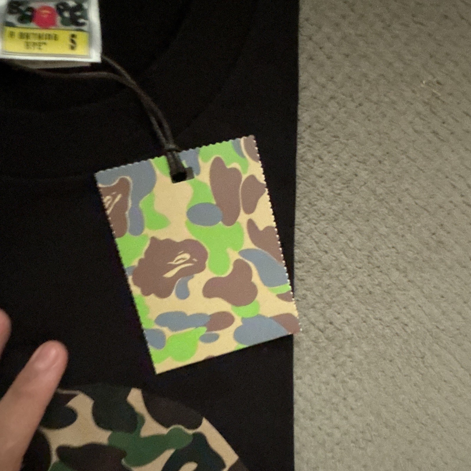 A Bathing Ape Men’s Black Ape Head Camo Graphic Logo Crew Neck T-Shirt Size M gallery