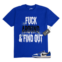1 Low Game Royal Blue White Black 2024 T Shirt to Match BFA