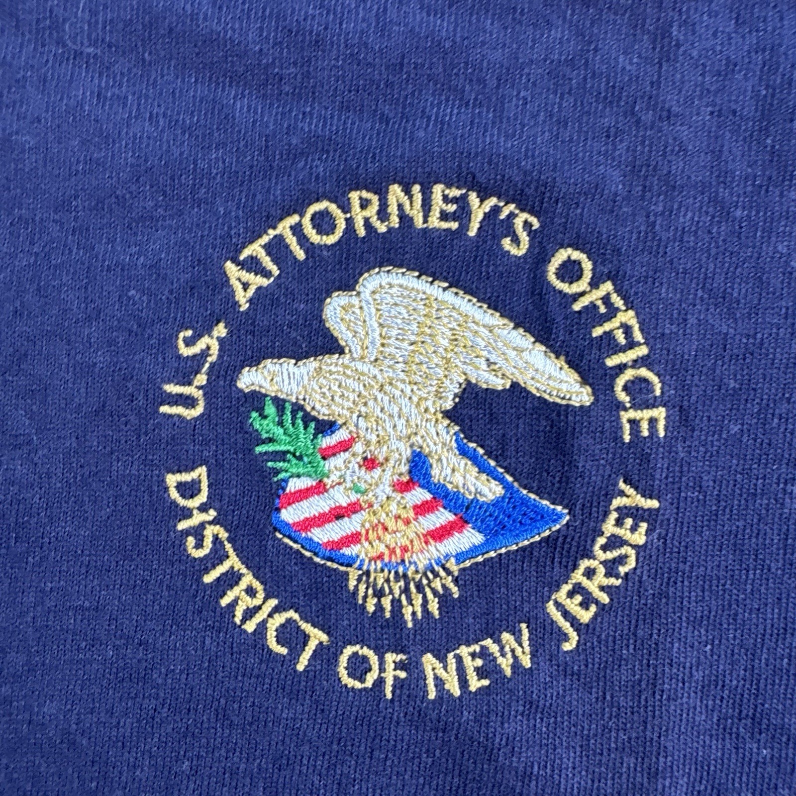 Vintage U.S. Attorney's Office District of New Jersey T Shirt Men Large Blue gallery