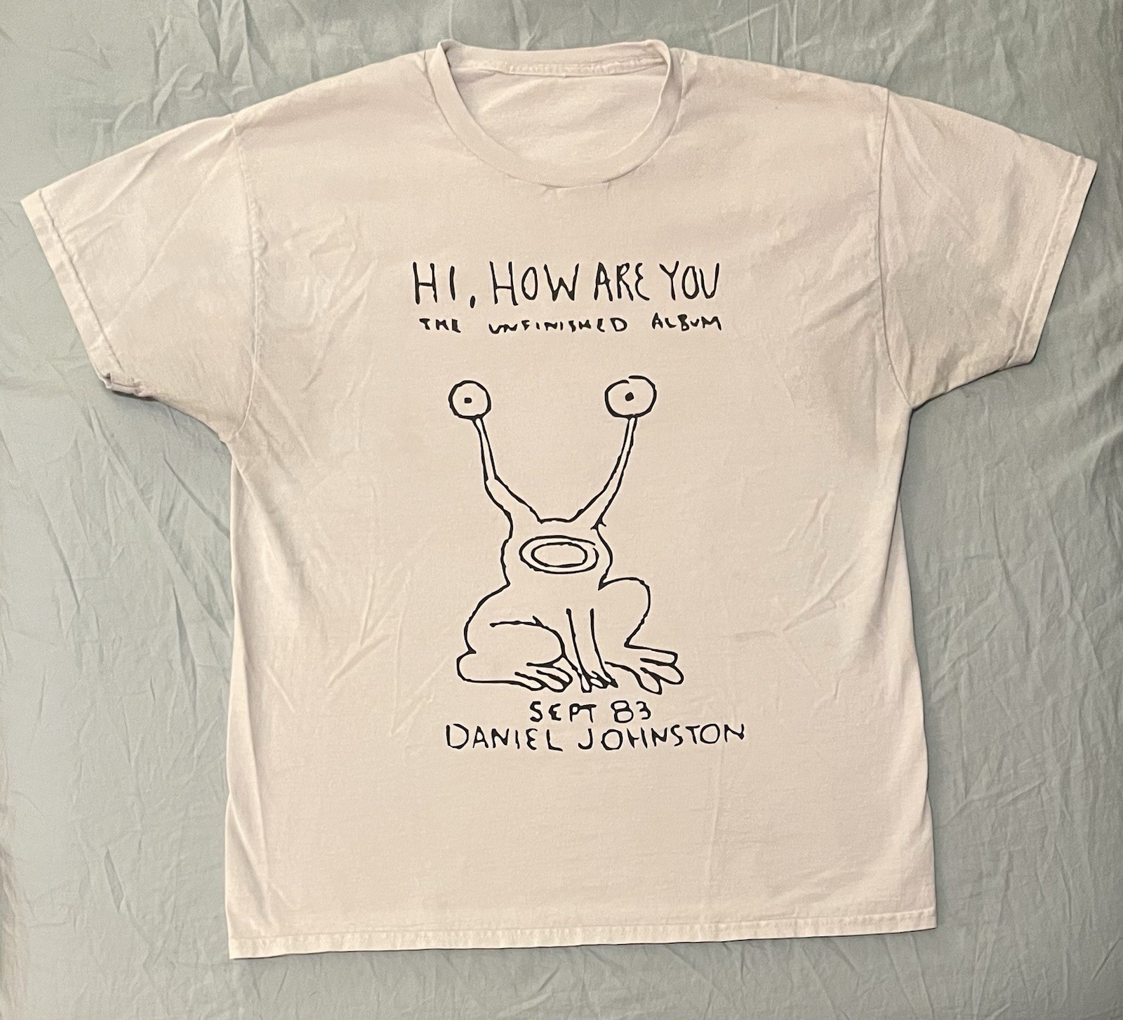 Hi How Are You T shirt Daniel Johnston The Unfinished Album Kurt Cobain Top Men