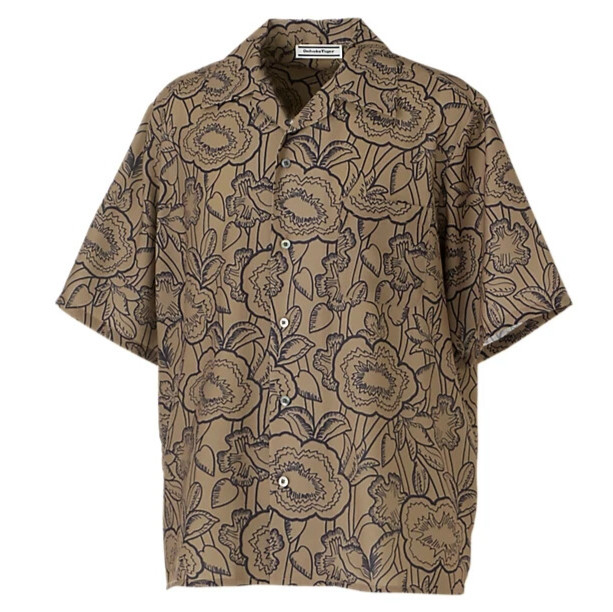 Onitsuka Tiger PRINTED SHIRT & SHORTS 100% Polyester Botanical Art JAPAN NEW gallery