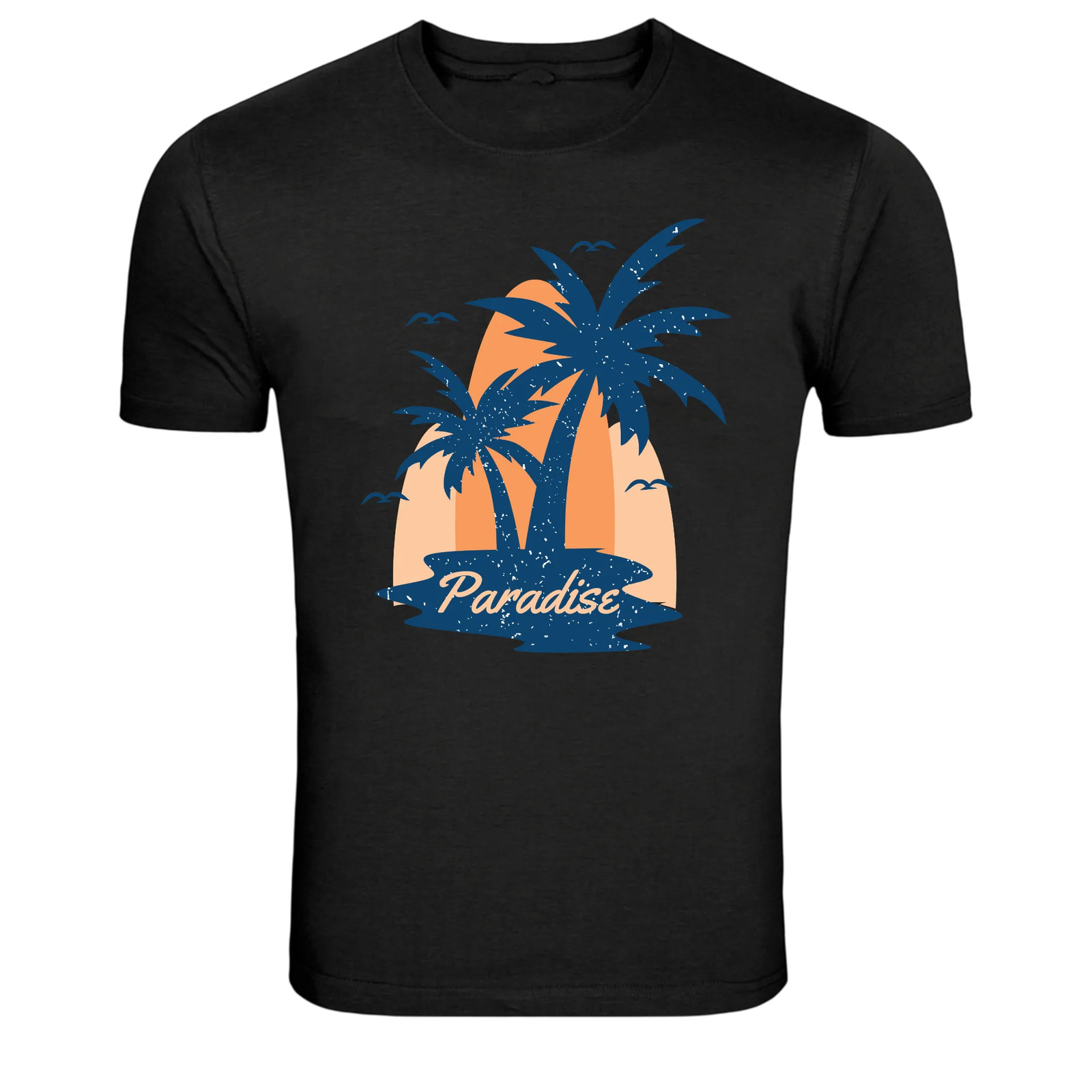 Tropical Paradise Palm Beach Sunset Graphic T-Shirt gallery