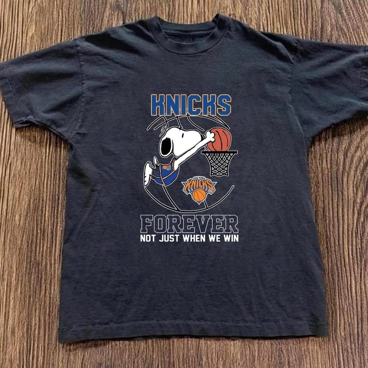 NY Knick Sn0opy black t-shirt reprint unisex shirt S-5XL