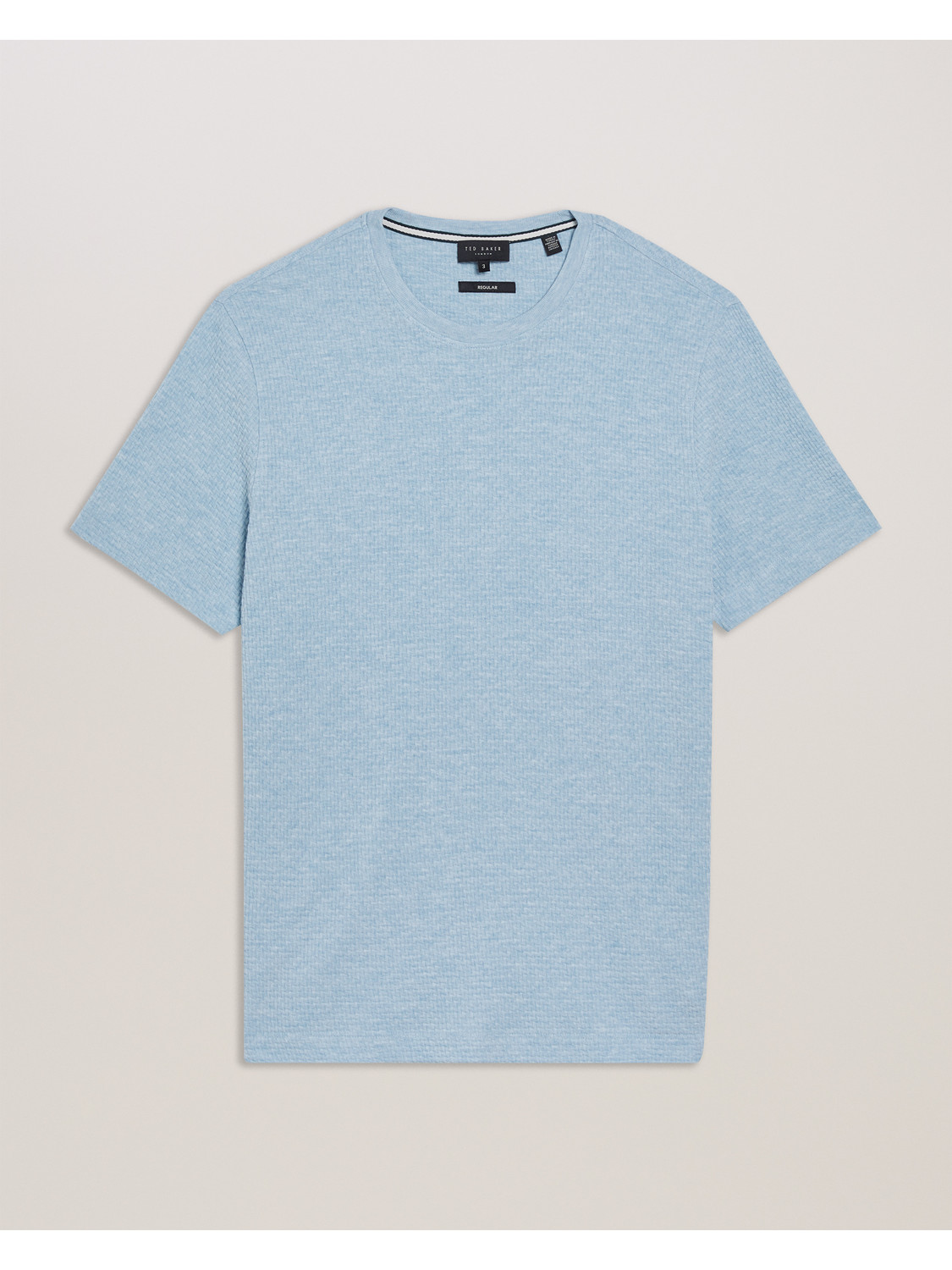 Ted Baker London Textured T-Shirt Short Sleeve Crew Neck Blue Size 5 XL