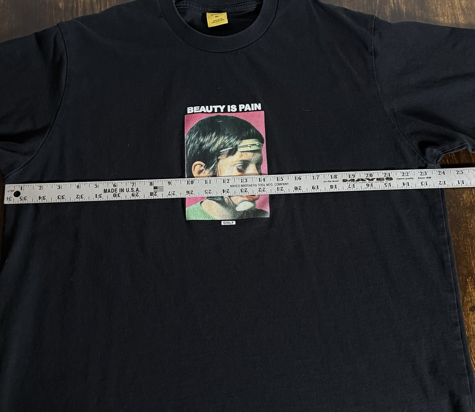 Golf Wang T Shirt Men's XL Black "Beauty is Pain" Tyler the Creator Rap RARE Tee gallery